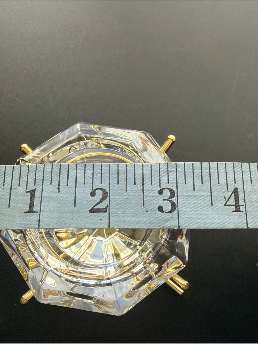 Vintage PartyLite 24% lead Crystal Solitaire Diamond tealight holder - Picture 4 of 6